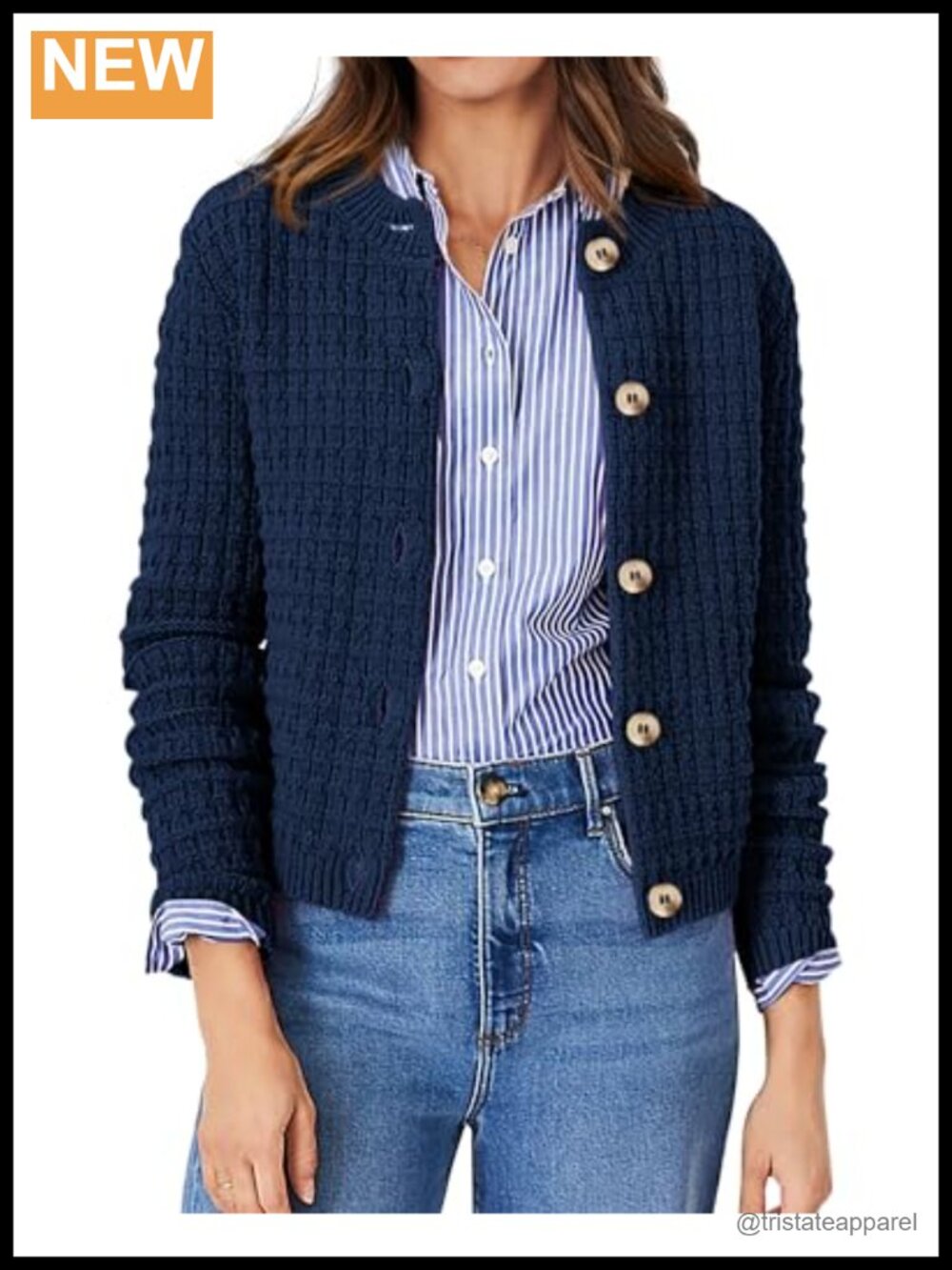 Women's Lightweight Button Up Open Front Long Sleeve Cardigan Sweater
